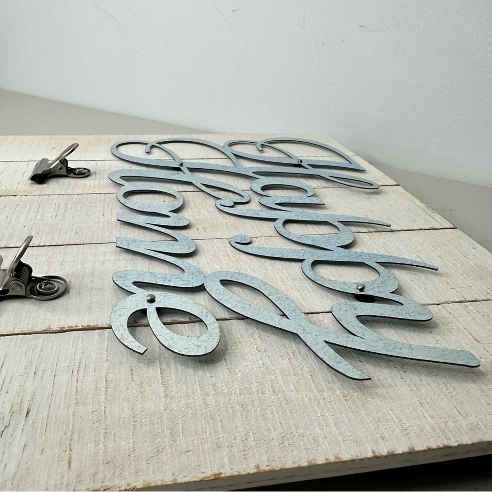 Sheffield Home Happy Home Wall Decor Photo Display Clips Rustic Farmhouse